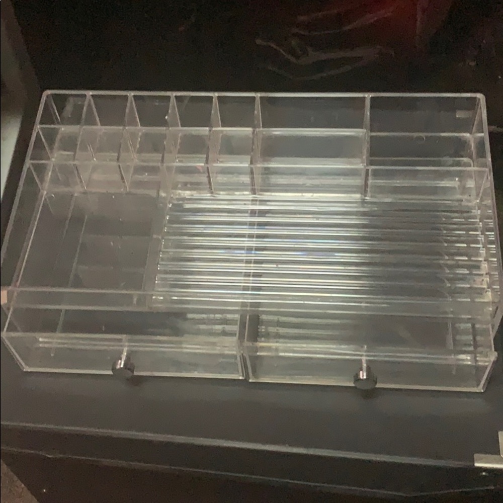 Acrylic make up storage with 2 drawers